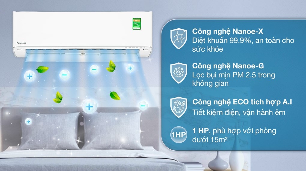 Máy Lạnh Panasonic Inverter 1.5 HP CU/CS-XU12ZKH-8