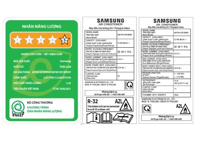 Máy lạnh Samsung Wind-Free Inverter 1.5 HP AR70H13D1BWNSV Mẫu mới