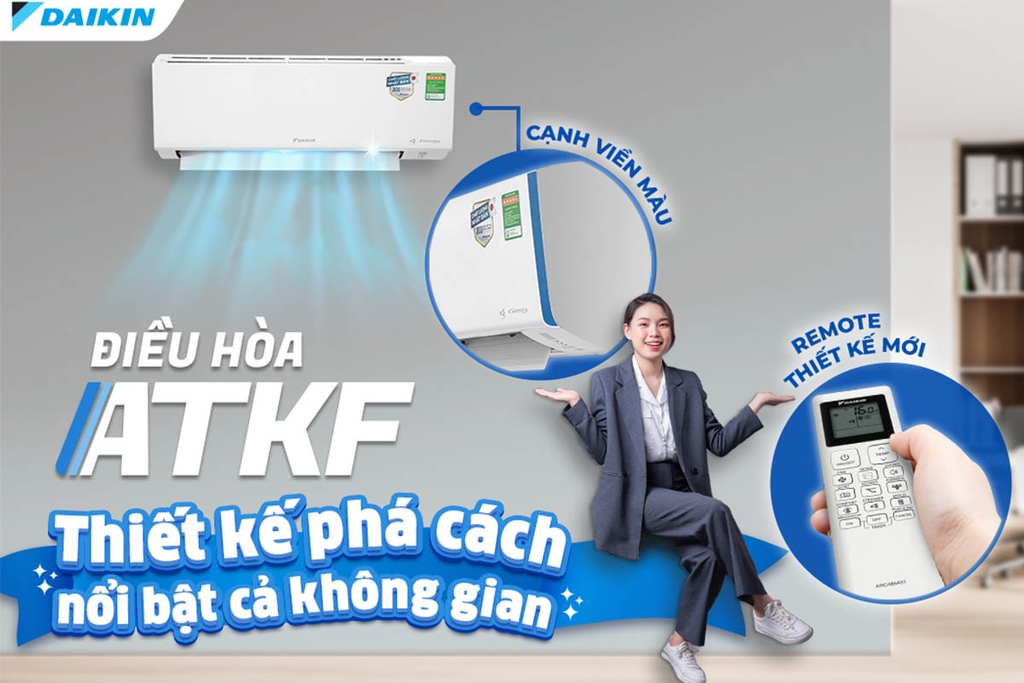 Máy Lạnh Daikin Inverter 1.5 HP ATKF35XVMV/ARKF35XVMV