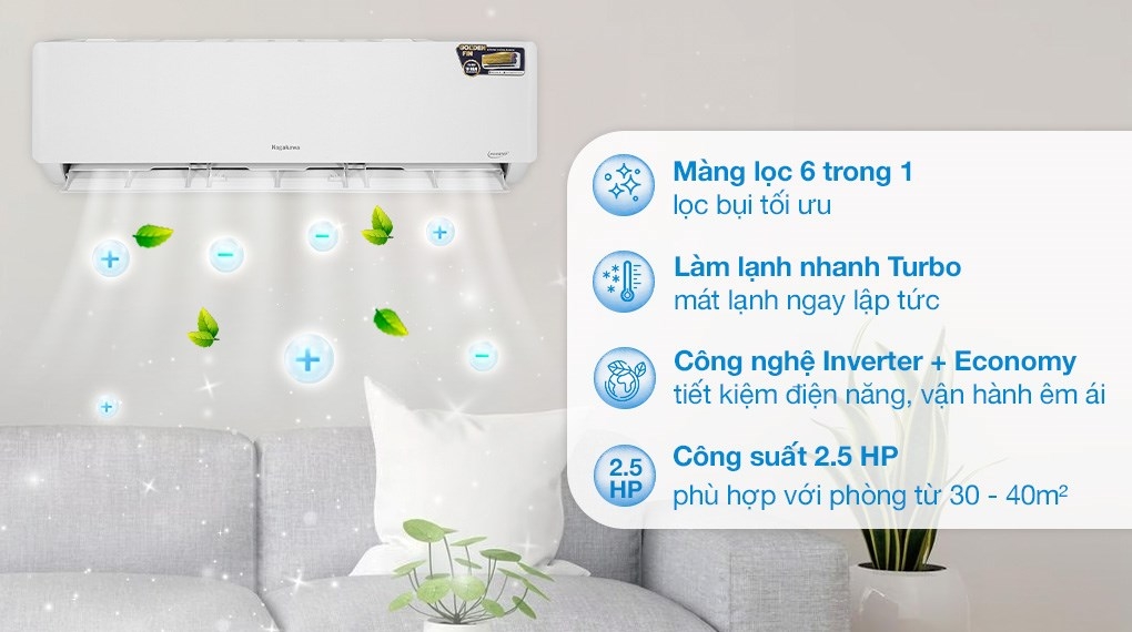 Máy lạnh Nagakawa Inverter 2.5 HP NIS-C24R2T28