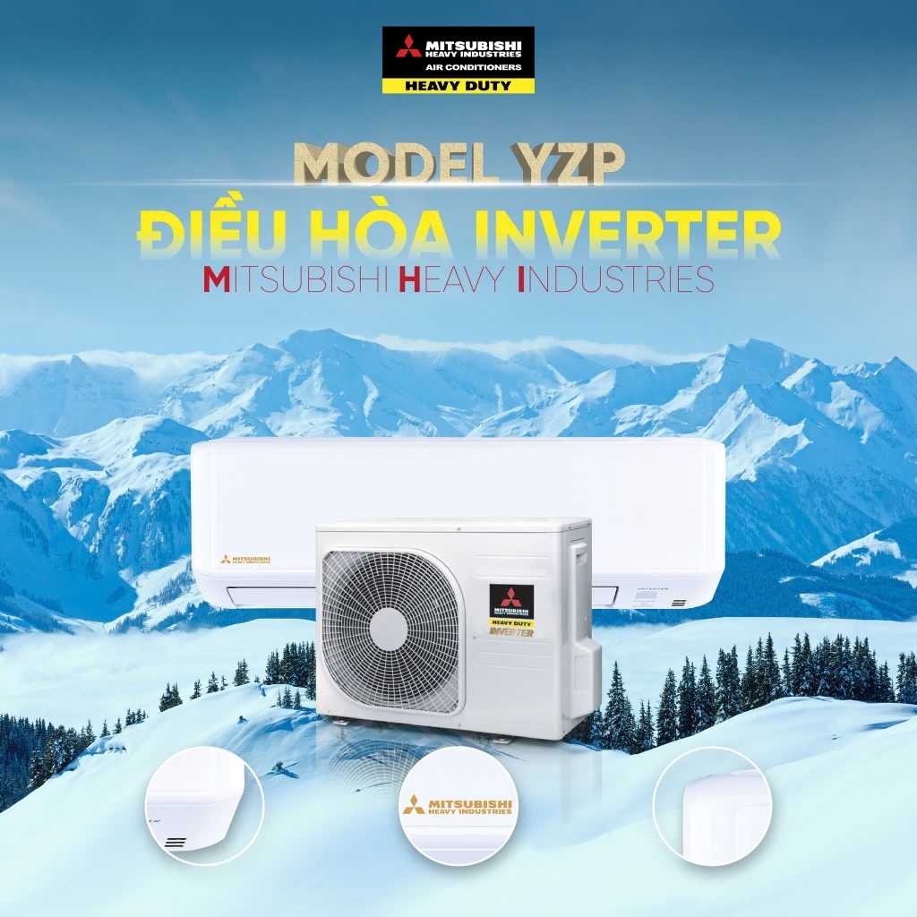 Máy lạnh Mitsubishi Heavy SRK24YZP-W5 Inverter 2.5HP (Mode 2025)