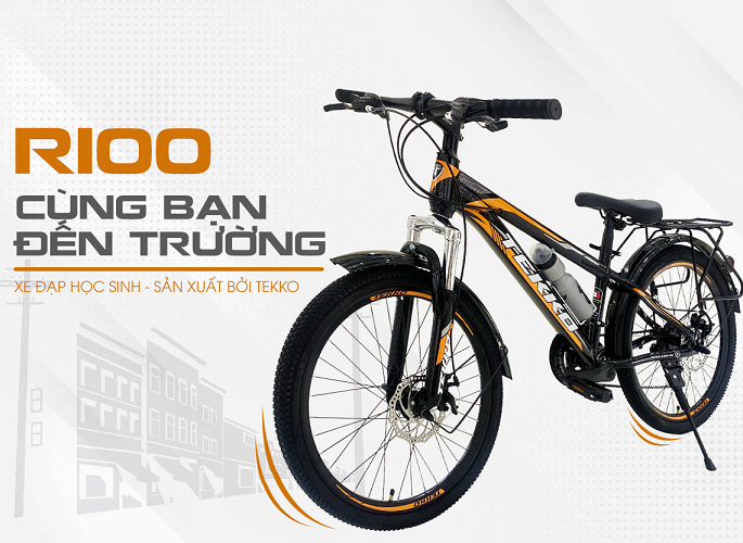 Xe đạp Tekko thể thao R100 cỡ bánh 24 inch (Phù hợp với người cao từ 1m35 đến 1m60)