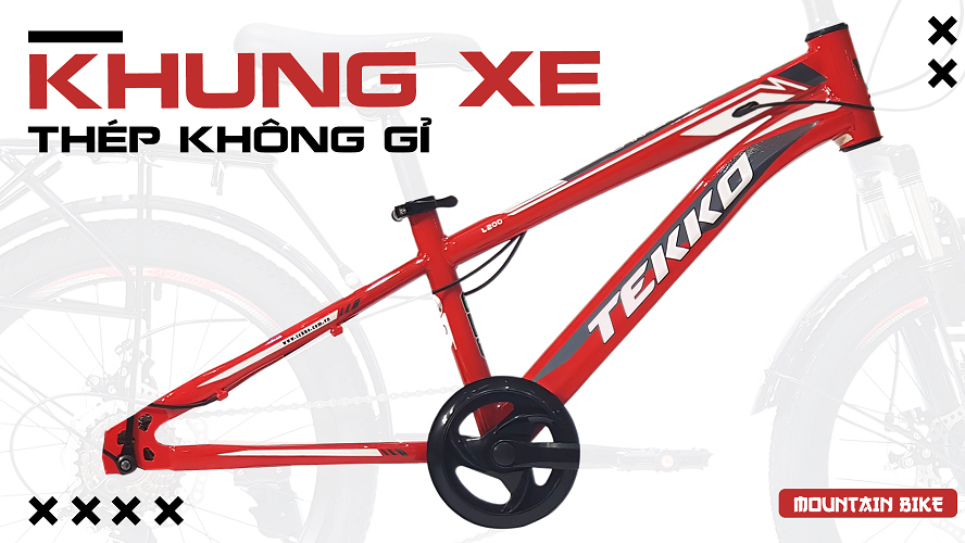 Xe đạp Tekko thể thao trẻ em Legend L200 cỡ bánh 20 inch (Phù hợp với bé từ 6 đến 10 tuổi)