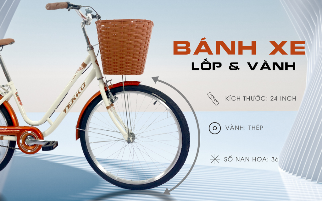 Xe đạp Tekko C200 – kích cỡ 20 và 24 inch - Xe đạp học sinh - Phù hợp với người cao từ 1m10 đến 1m60