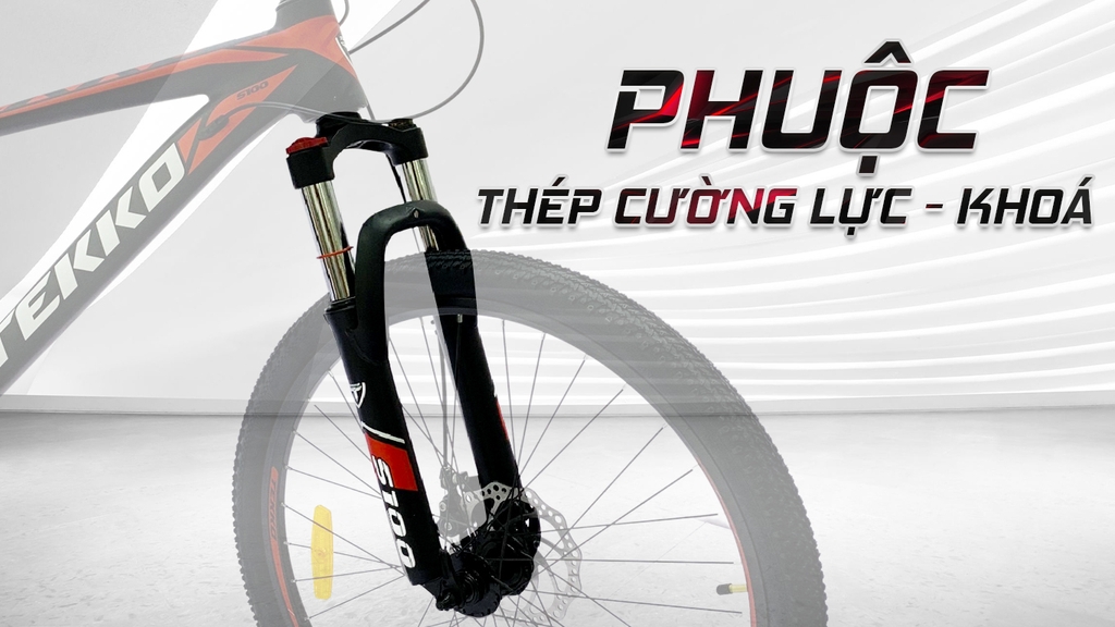 Xe đạp thể thao Tekko S100 Khung nhôm cao cấp, cỡ 26 inch Phù hơp với người cao từ 1m45 trở lên