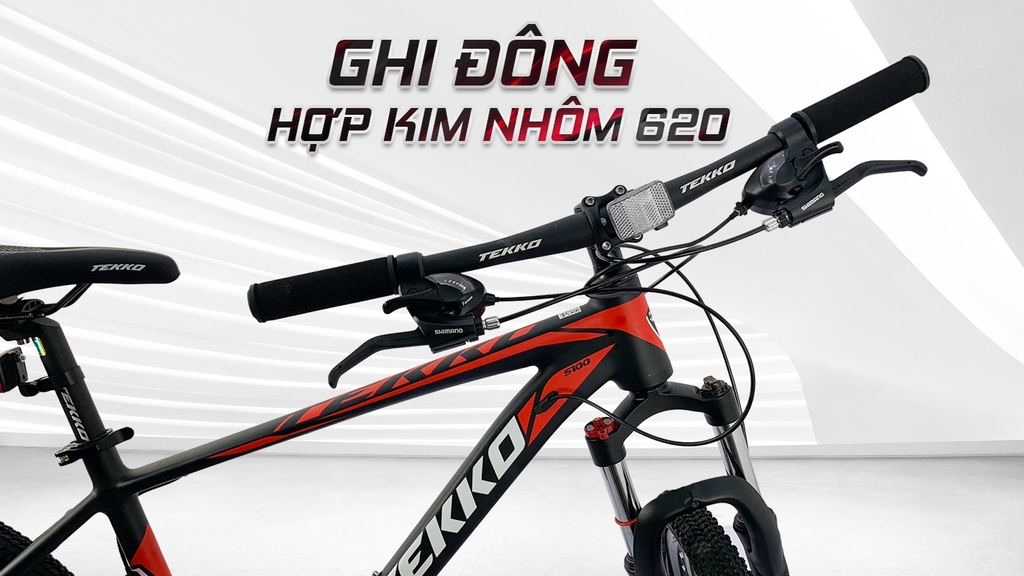 Xe đạp thể thao Tekko S100 Khung nhôm cao cấp, cỡ 26 inch Phù hơp với người cao từ 1m45 trở lên