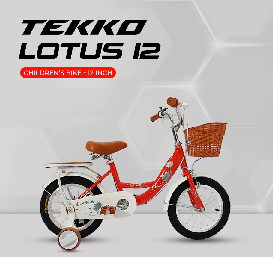 Xe đạp Tekko 3 bánh trẻ em Lotus Khung thép, 4 cỡ bánh phù hợp cho bé từ 2 đến 9 tuổi