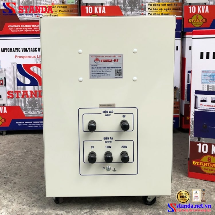 ỔN ÁP STANDA-RS 10KVA DẢI ĐIỆN ÁP 50V – 250V THẾ HỆ MỚI