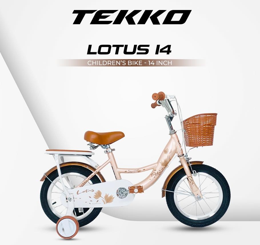 Xe đạp Tekko 3 bánh trẻ em Lotus Khung thép, 4 cỡ bánh phù hợp cho bé từ 2 đến 9 tuổi