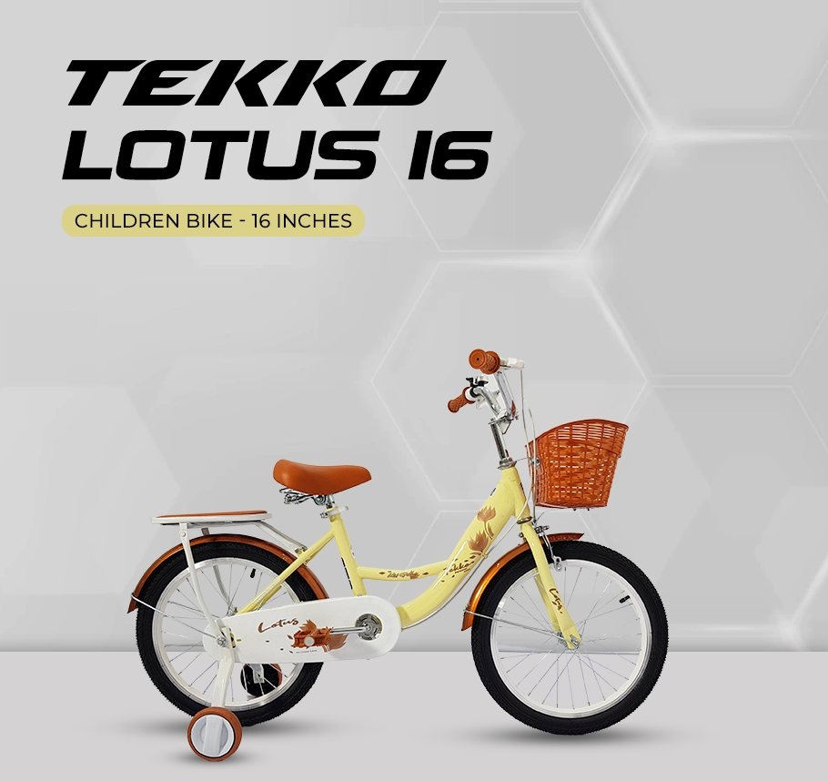 Xe đạp Tekko 3 bánh trẻ em Lotus Khung thép, 4 cỡ bánh phù hợp cho bé từ 2 đến 9 tuổi