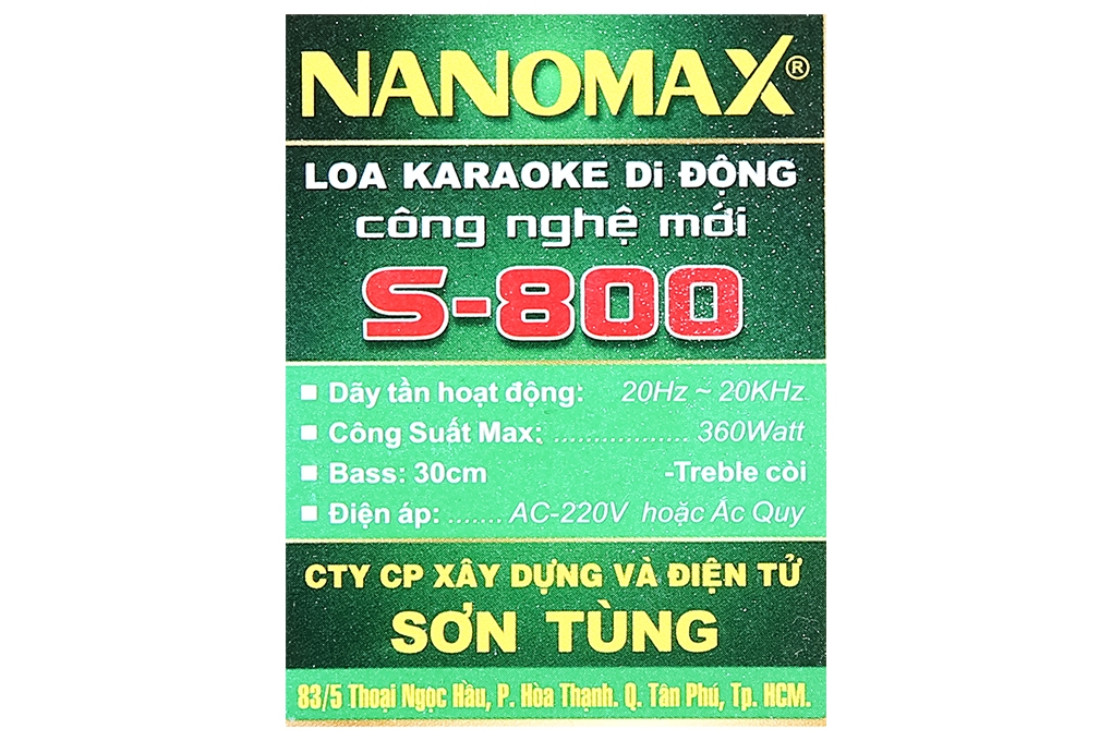 Loa kéo karaoke Nanomax S-800 360W