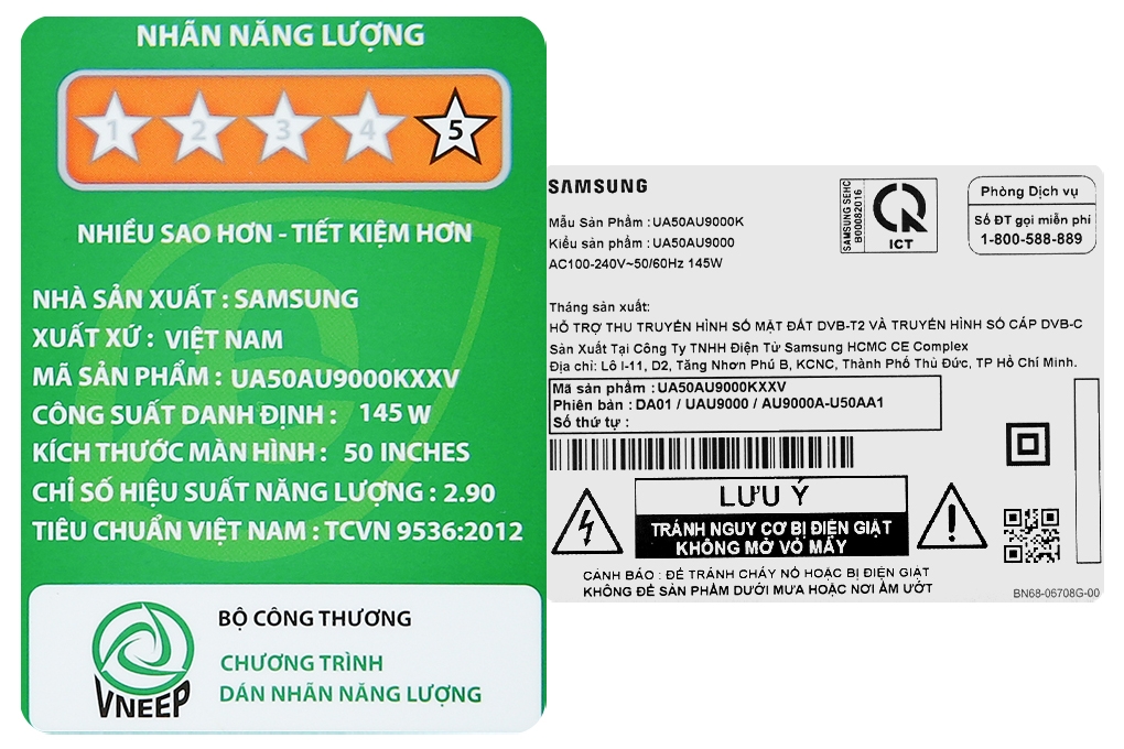 Smart Tivi Samsung 4K Crystal UHD 50 inch UA50AU9000