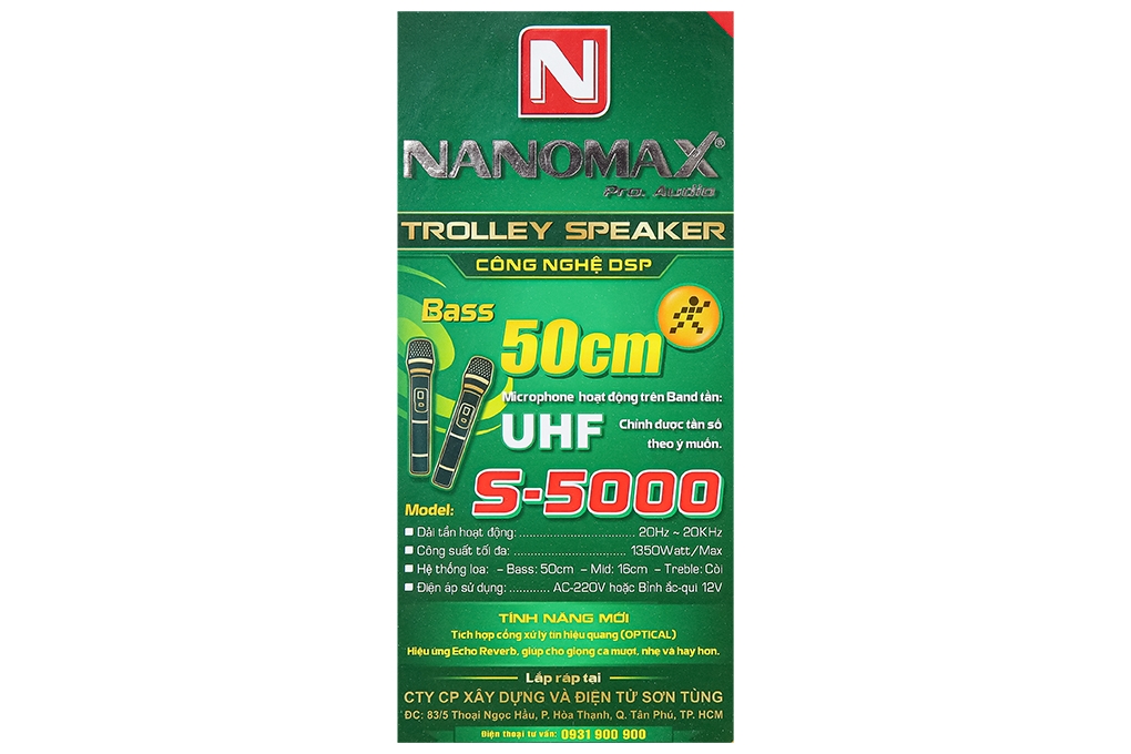 Loa kéo karaoke Nanomax S-5000 1350W