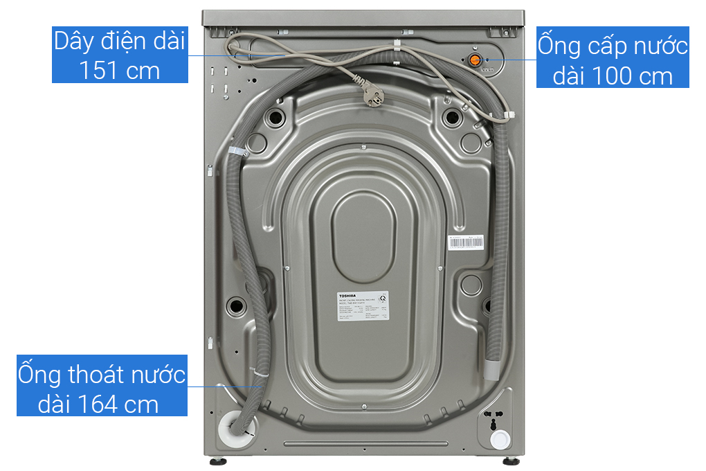 Máy giặt sấy Toshiba Inverter 10.5 kg TWD-BM115GF4V(SK)