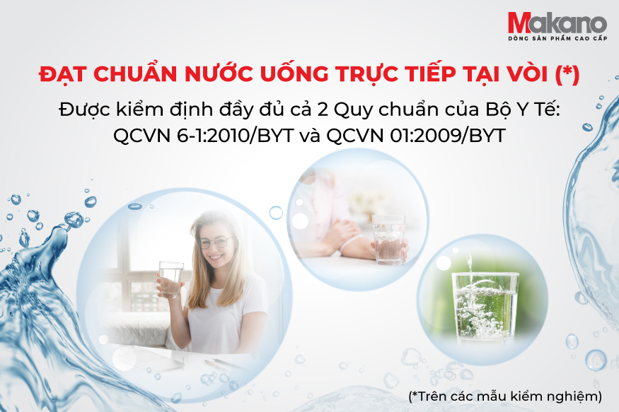 Máy lọc nước RO không vỏ tủ Makano MKW-34009D