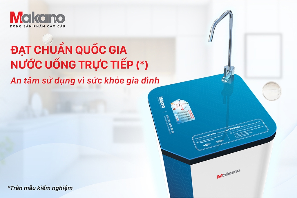 Máy lọc nước Ion kiềm giàu Hydrogen Makano MKW-43608I