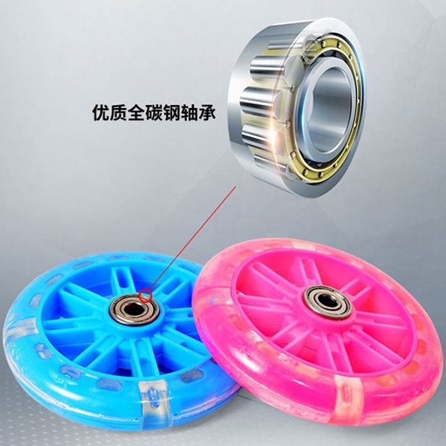 Bánh phụ xe đạp trẻ em có đèn LED sáng (gồm cả bộ 2 bánh + chân sắt + tặng kèm chuông xe)