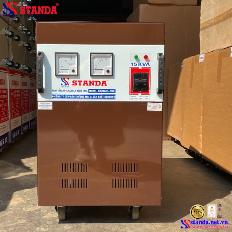 ỔN ÁP CÁCH LY STANDA 15KVA DẢI ĐIỆN ÁP VÀO 150V – 250V ĐIỆN ÁP RA 220V – 100V