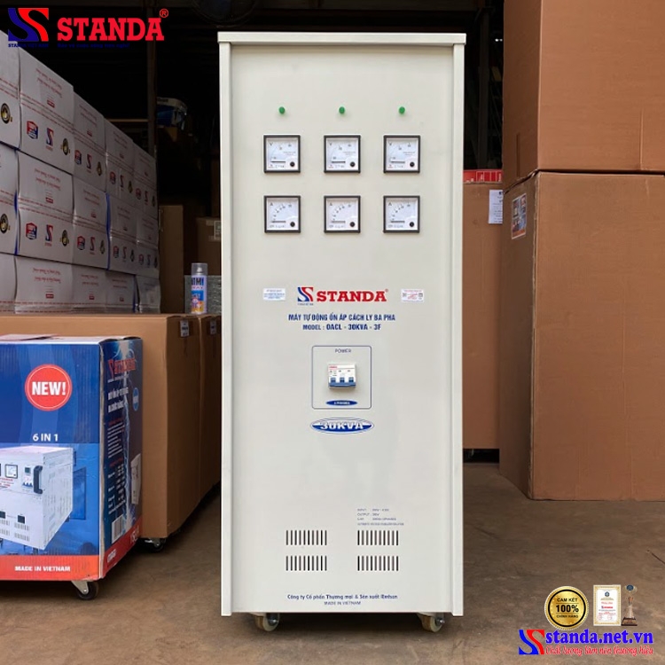 ỔN ÁP CÁCH LY STANDA 30KVA ĐIỆN ÁP 260V – 430V ĐIỆN ÁP RA 380V 3 PHA