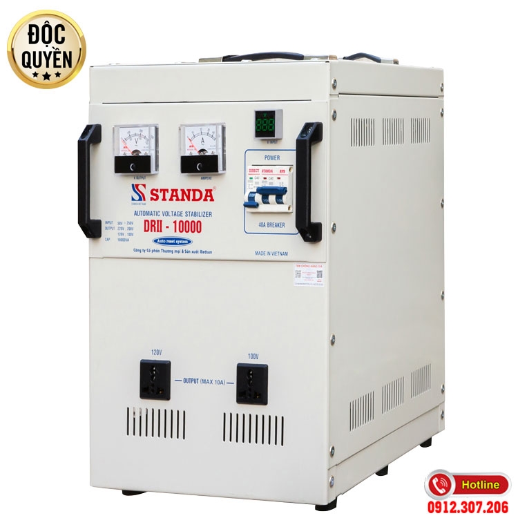 MÁY ỔN ÁP TỰ ĐỘNG ĐA CHỨC NĂNG THẾ HỆ MỚI STANDA 10KVA DẢI 50V (2021)