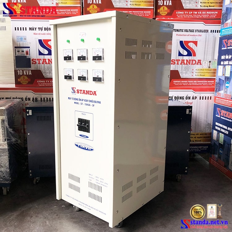 ỔN ÁP STANDA 15KVA 3 PHA DẢI 260V – 430V THẾ HỆ MỚI NHẤT