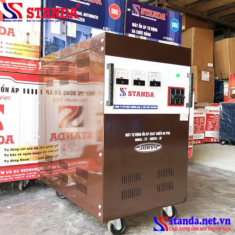 ỔN ÁP STANDA 3 PHA 30KVA DÂY ĐỒNG 100% HÀNG ĐẶT ĐẶC BIỆT