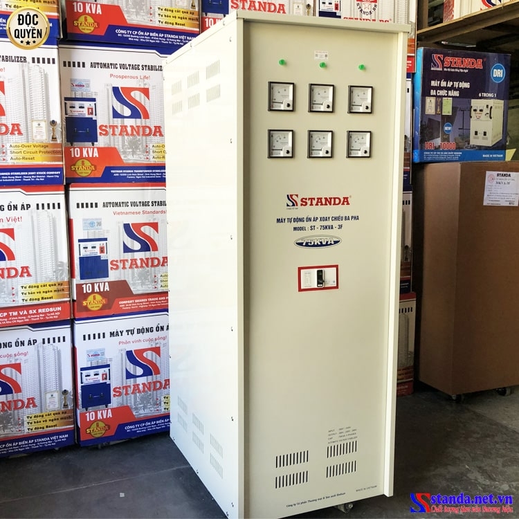 ỔN ÁP STANDA 75KVA 3 PHA DẢI 260V DÂY ĐỒNG 100% NEW 2022