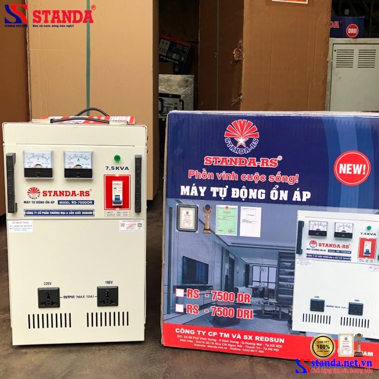 ỔN ÁP STANDA-RS 7.5KVA DẢI ĐIỆN ÁP 90V – 250V