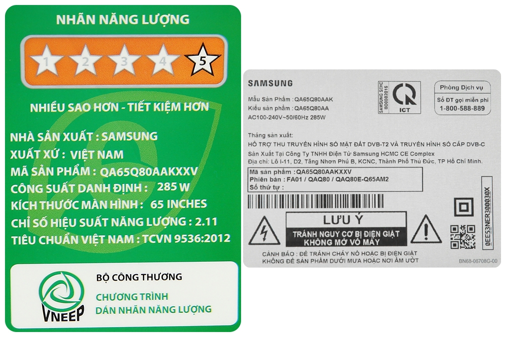 Smart Tivi QLED 4K 65 inch Samsung QA65Q80A