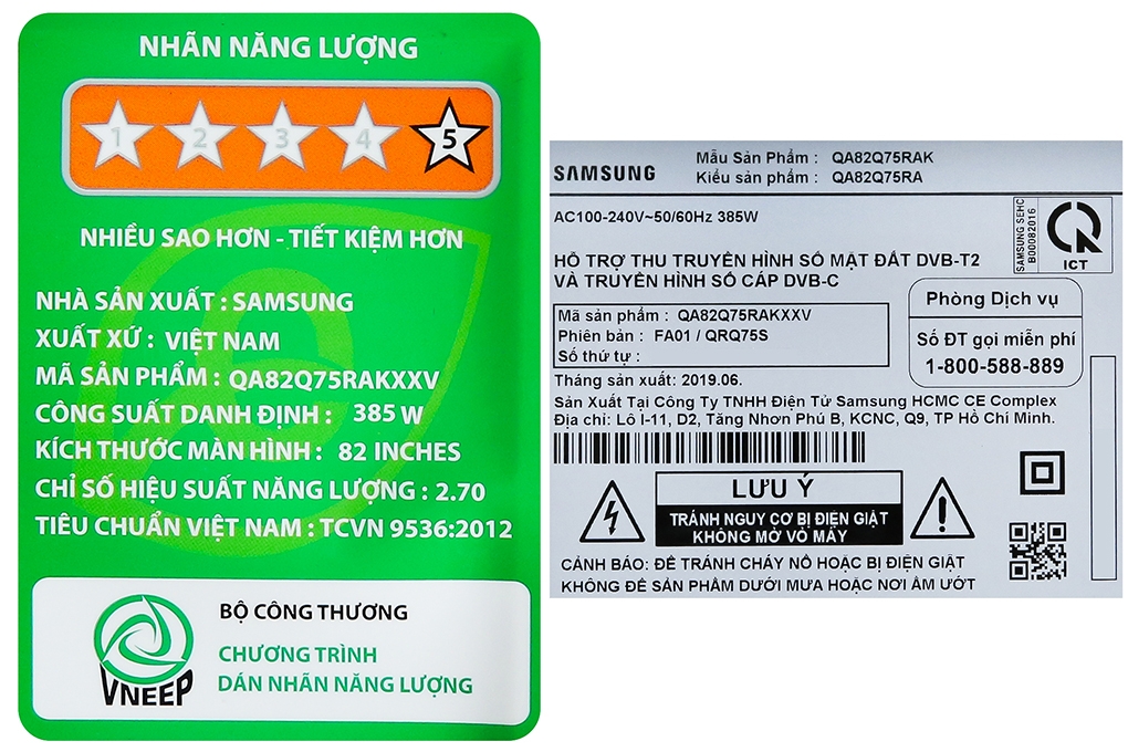 Smart Tivi QLED Samsung 4K 82 inch QA82Q75R
