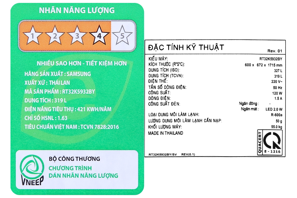 Tủ lạnh Samsung Inverter 319 lít RT32K5932BY/SV