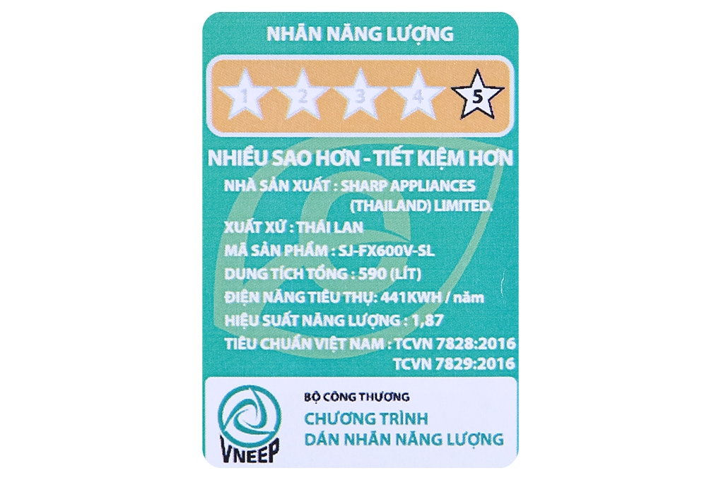 Tủ lạnh Sharp Inverter 525 lít SJ-FX600V-SL