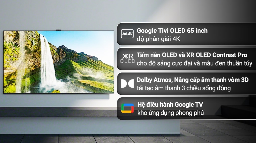 Google Tivi OLED Sony 4K 65 inch XR-65A80K