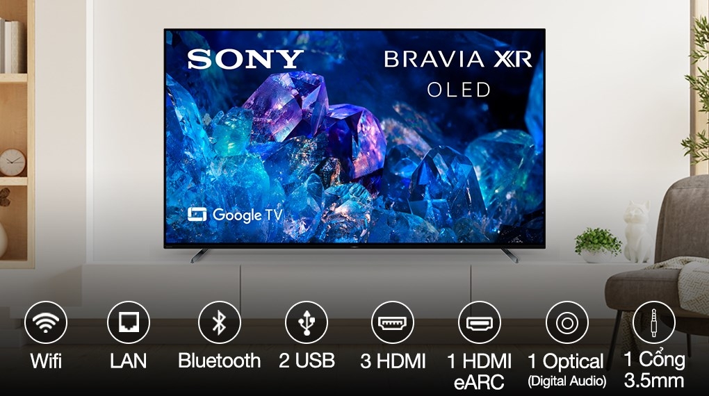 Google Tivi OLED Sony 4K 55 inch XR-55A80K