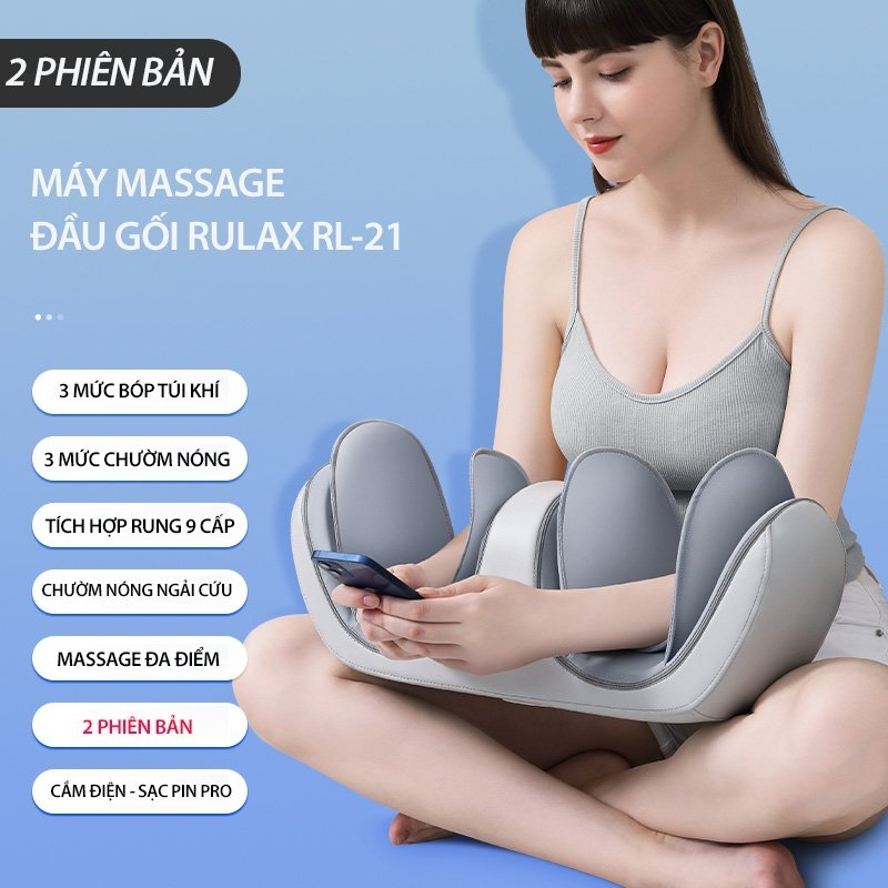 Massage Đầu Gối Đa Năng RULAX, Kết Hợp Khí, Nhiệt, Rung, Cho Hiệu Quả Giảm Đau Nhanh Chóng
