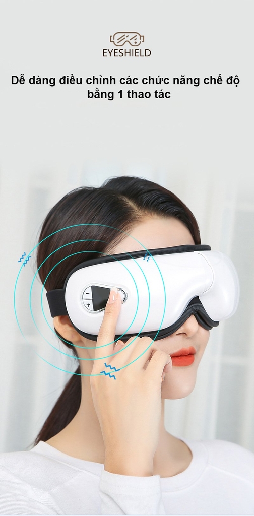 Máy Massage mắt thông minh RULAX phiên bản mới nhất 2021 trị mỏi mắt, thâm quầng (tích hợp Bluetooth)