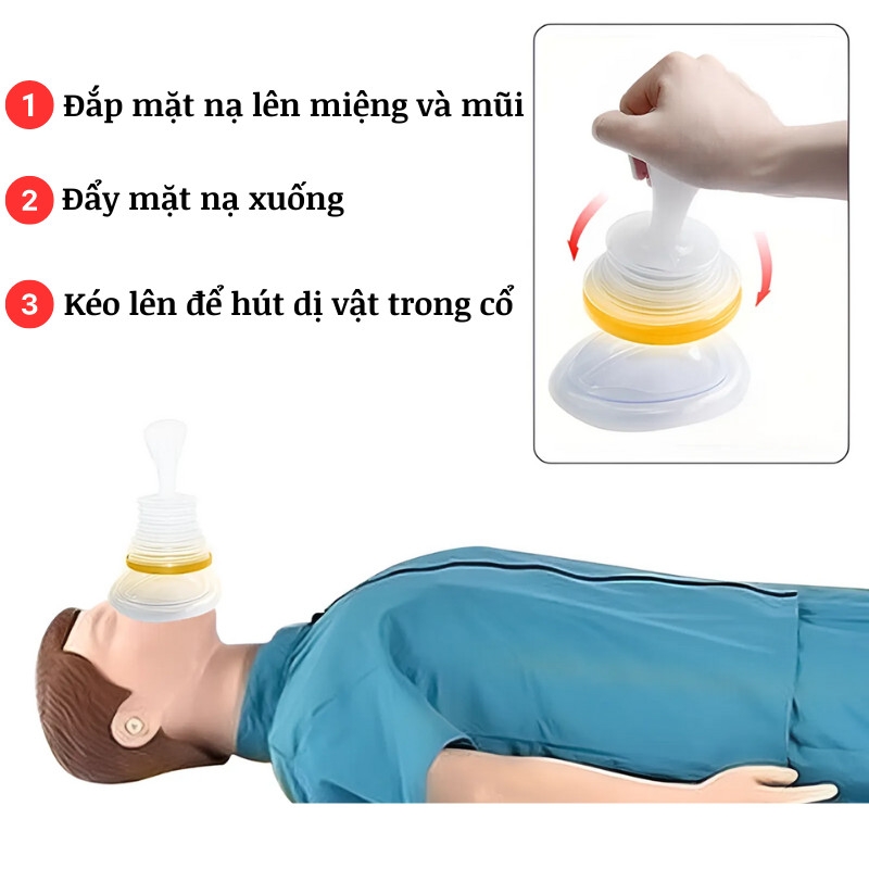 Bộ Dụng Cụ Sơ Cứu Hóc Nghẹn LIFEVAC USA Dành Cho Trẻ Em Và Người Lớn, Chất Liệu Silicon Cao Cấp