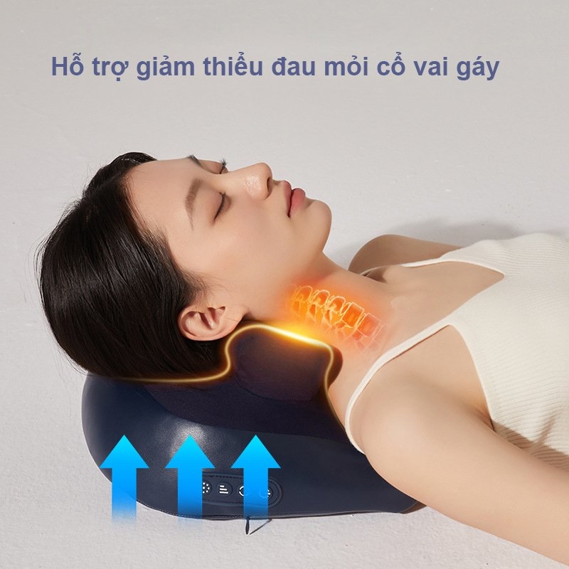 Gối Massage Hồng Ngoại Rulax RL-26, Massage Cổ Vai Gáy Theo Hình Thang Hỗ Trợ Giảm Đau Hiệu Quả |BH 12 THÁNG|