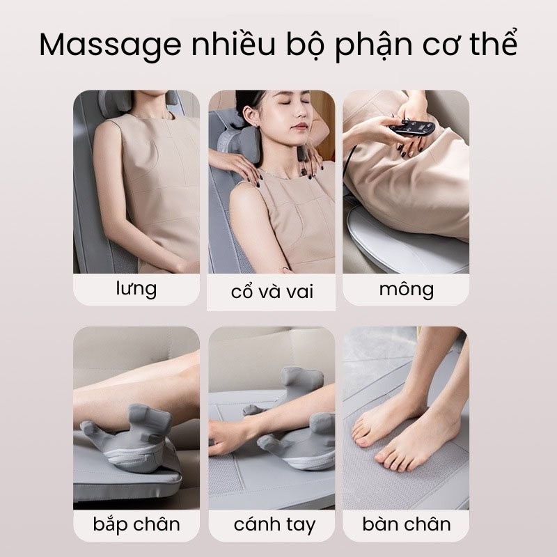 Đệm Ghế Massage Toàn Thân RL28 - Đệm Massage Chuyên Sâu Vùng Lưng Và Cổ Vai Gáy