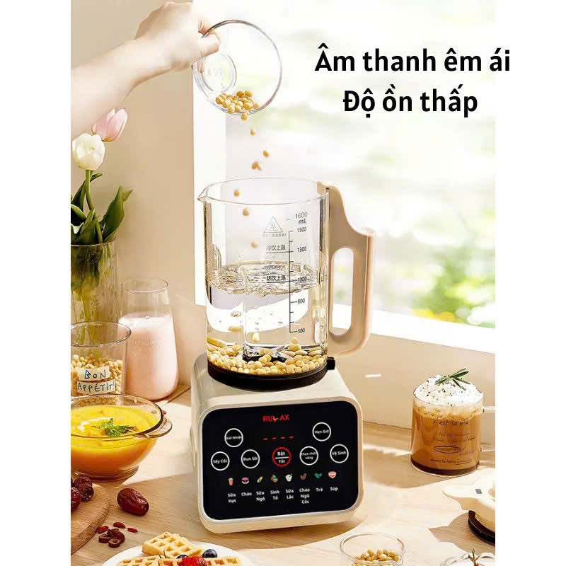 Máy Làm Sữa Hạt RULAX, Máy Xay Nấu Đa Năng Thể Tích 1.5 Lít, Công Suất 1000W