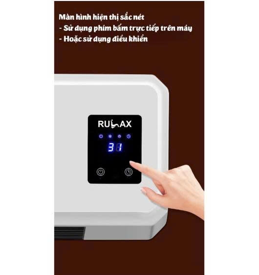 Máy Sưởi Gốm Ceramic Treo Tường Dùng Cho Nhà Tắm, Phòng Ngủ, Không Gây Khô Da - BH 24 Tháng