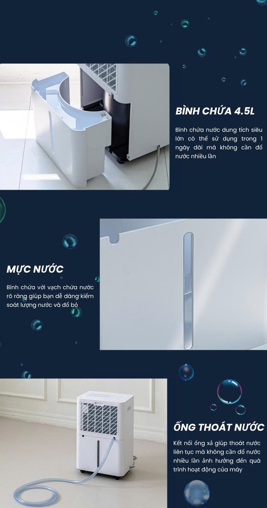 Máy Hút Ẩm RULAX RL- Công Nghệ Máy Nén Hút 24L/Ngày, Khử Ẩm Sấy Khô Quần Áo Kết Nối WIFI - BH 24 Tháng