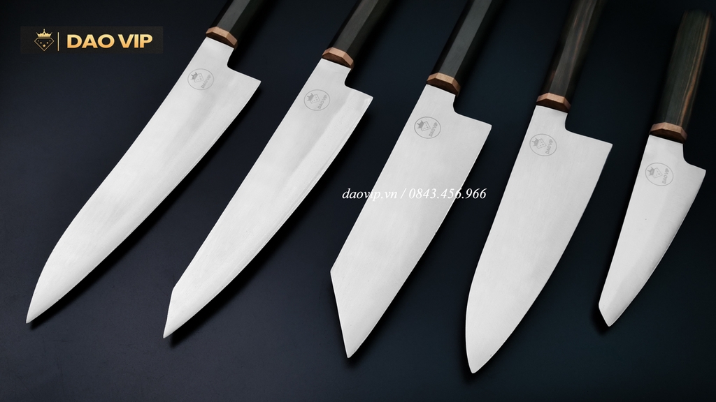 Bộ dao 5 món thép không rỉ DAO VIP DV06
