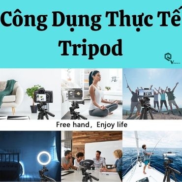Tripod Điện Thoại Chụp Ảnh Quay Video Chuyên Nghiệp - Gậy Chụp Hình 3 Chân Khung Nhôm Chắc Chắn Để Livestream Tiện Lợi Mang Đi Du Lịch