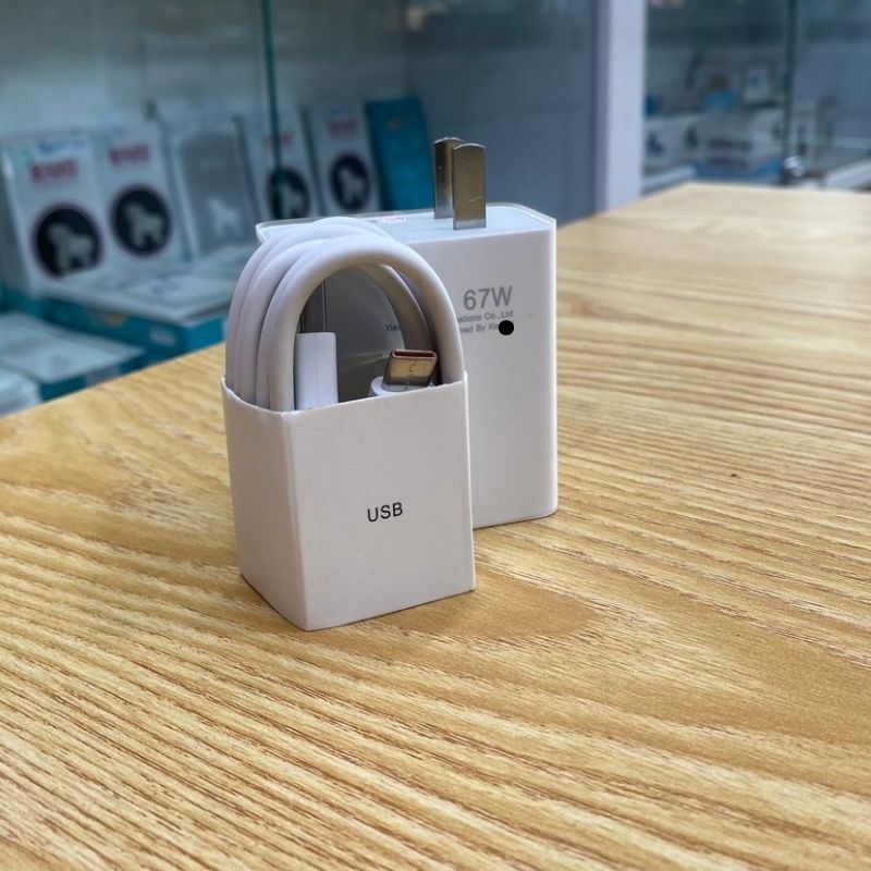 Bộ Sạc Nhanh Xiaomi 67W Mi Charge Turbo kèm dây sạc Type C - Bảo Hành 12 Tháng
