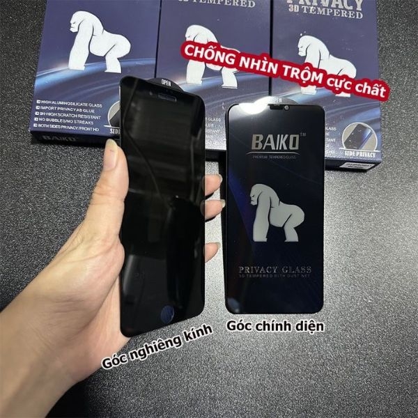 Kính Cường Lực Chống Nhìn Trộm & Bảo Vệ Màng Loa Cho  Iphone 7Plus/8Plus/X/Xsmax/11/11Promax/12/12Promax/13/13Promax