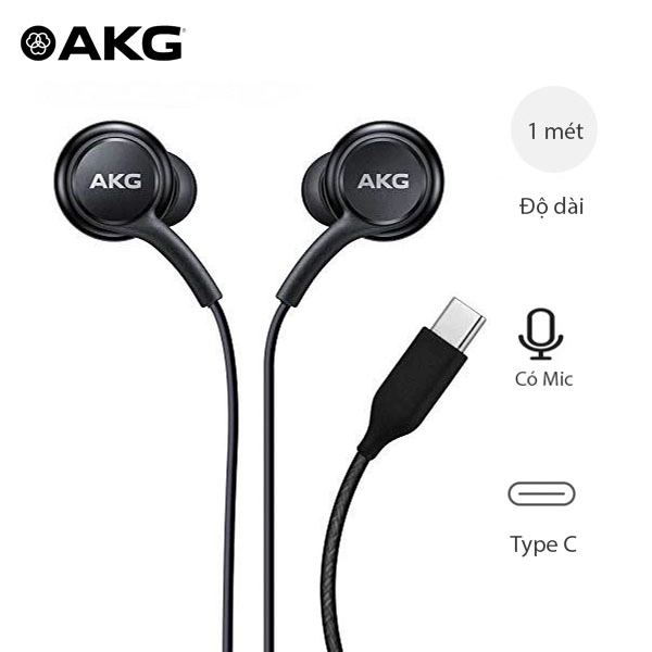 Tai Nghe Nhét Tai Samsung AKG Có Dây Có Mic Đàm Thoại Âm Thanh Chất Lượng - Tai Nghe Jack Tròn 3.5mm và Type C