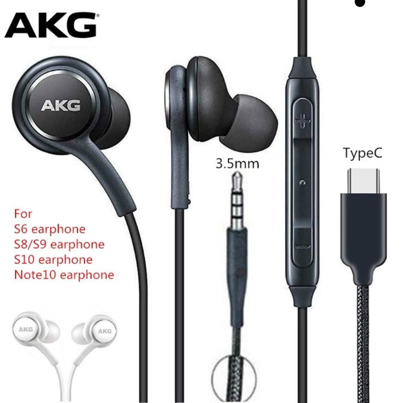 Tai Nghe Nhét Tai Samsung AKG Có Dây Có Mic Đàm Thoại Âm Thanh Chất Lượng - Tai Nghe Jack Tròn 3.5mm và Type C