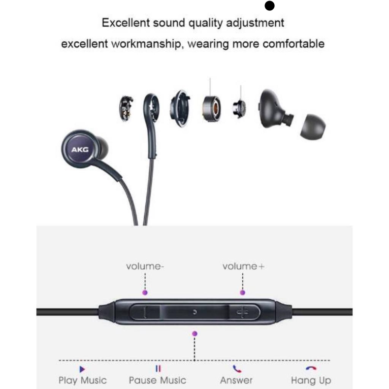 Tai Nghe Nhét Tai Samsung AKG Có Dây Có Mic Đàm Thoại Âm Thanh Chất Lượng - Tai Nghe Jack Tròn 3.5mm và Type C