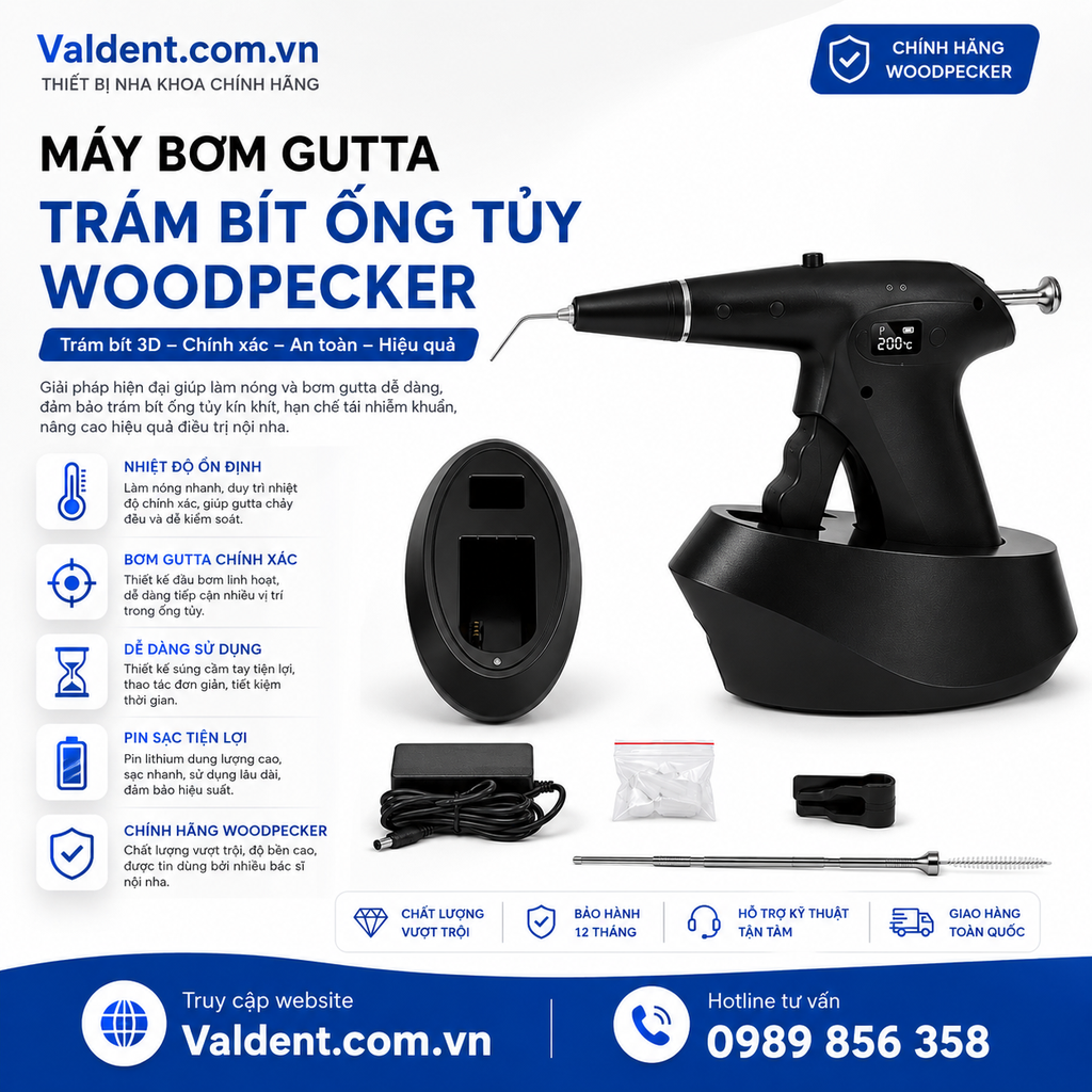 Máy bơm gutta trám bít ống tủy Woodpecker